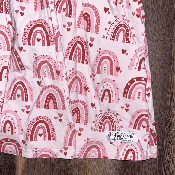 Bella & Omi Girls size 8 Rainbow Heart Tunic Top - Picture 4 of 8